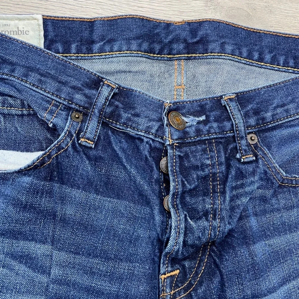 Abercrombie & Fitch Jeans Mens 32x34 Blue Bootcut 100% Cotton Denim